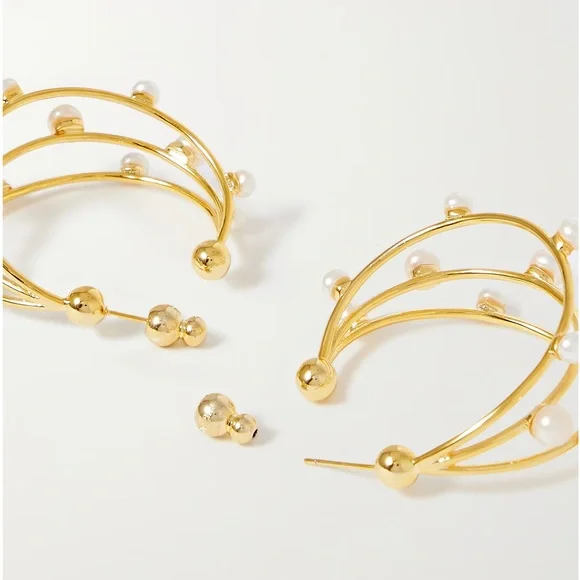 🌺🎉HP🎉🌺 NWT Cult Gaia Shanti Large Pearl Earrings - Picture 14 of 16